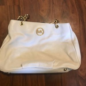 Michael Kors white leather bag NEVER USED!!
